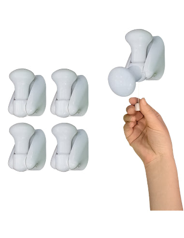 Set de 4 becuri fara fir, cu lumina rece, alba