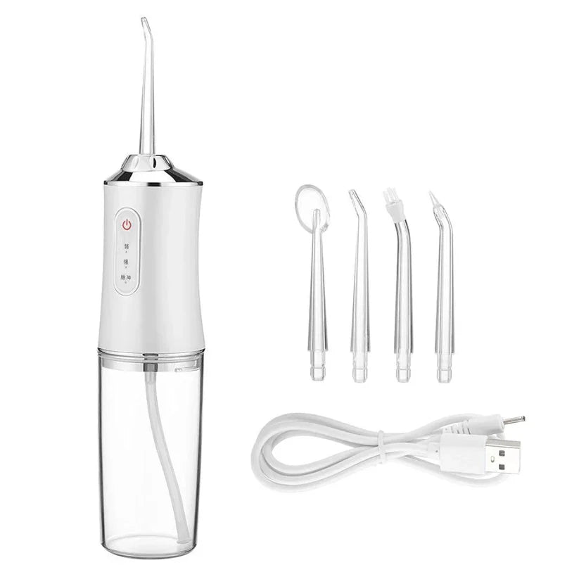 Set 2x Irigator bucal cu 4 capete și 3 moduri de curatare