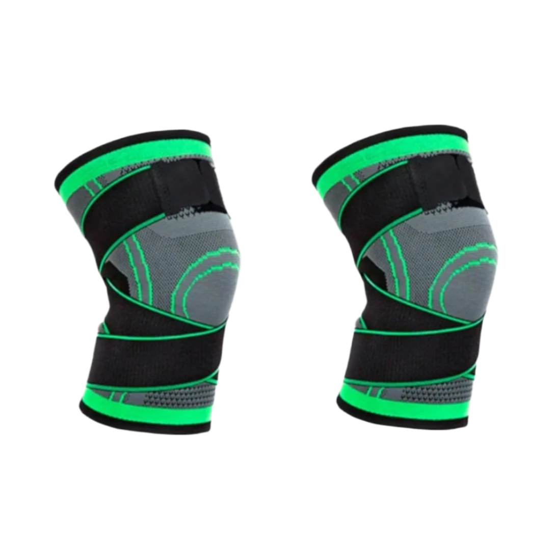 Set 2 x genunchiera elastica ajustabila cu bretele elastice, bandaj pentru genunchi cu compresie