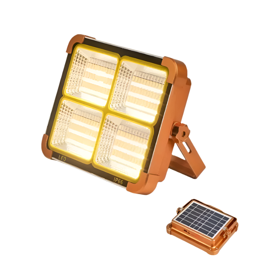 Proiector LED 500 W, lampa solara portabila
