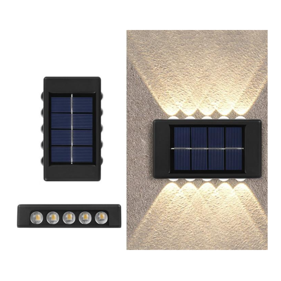 Set 2 Lampi Solare de Perete cu 10 led, Iluminare Sus-Jos