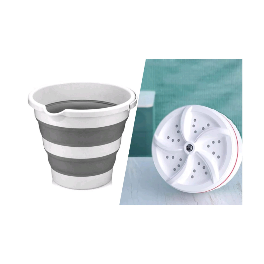 Set Galeata pliabila din silicon+ dispozitiv mini masina de spalat