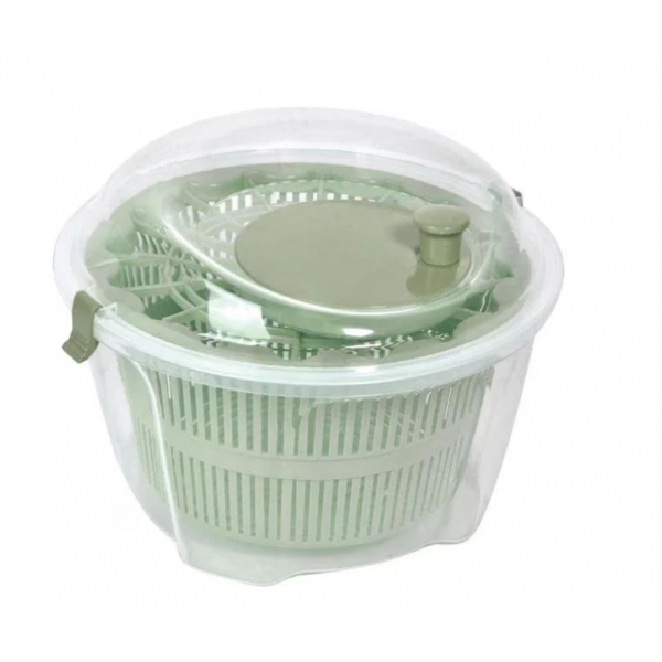 Bol din plastic cu centrifuga pentru uscat salata, 4.4L