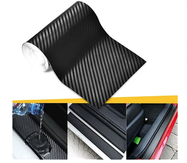 Banda Adeziva Carbon 10 cm x 5 metri pentru Protectie si Tuning Auto