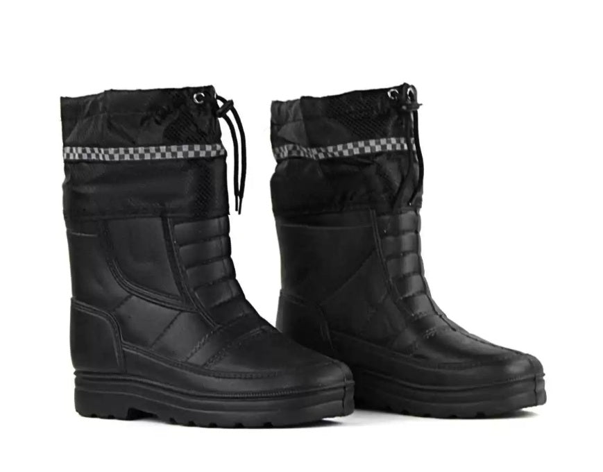 Cizme barbati, imblanite, din cauciuc, Negru, marimi 41-45
