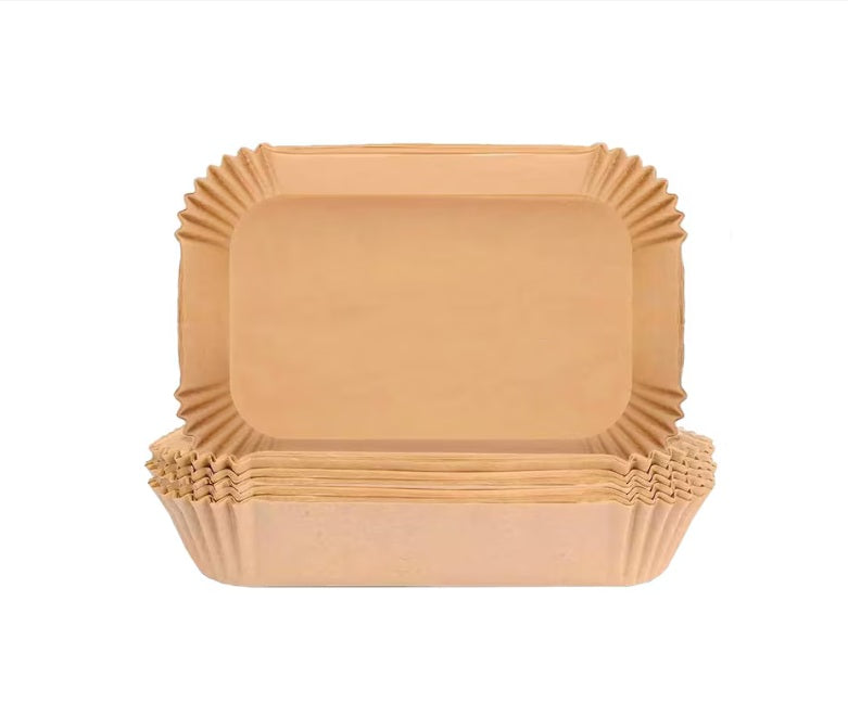 Set 200 forme hartie de copt dreptunghiulara pentru Air Fryer, 22x14cm, anti-aderente, rezistente la caldura