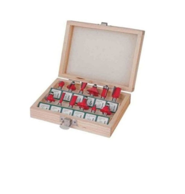 Set freze lemn,tija 6 mm , 12 piese