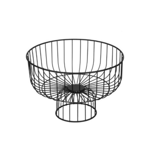 Fructiera metalica neagra cu baza 28x19.5 cm