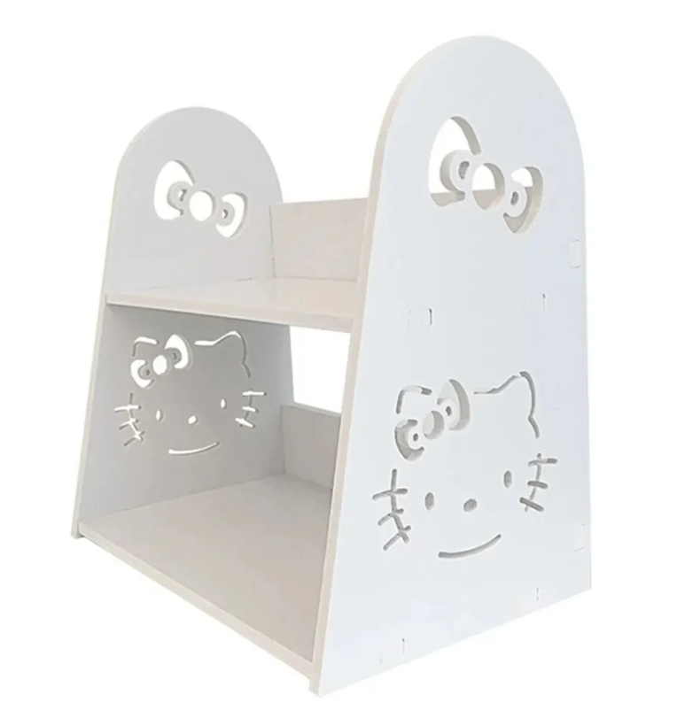 Etajera/organizator birou pentru copii, Hello Kitty, alb, 29x29x19cm