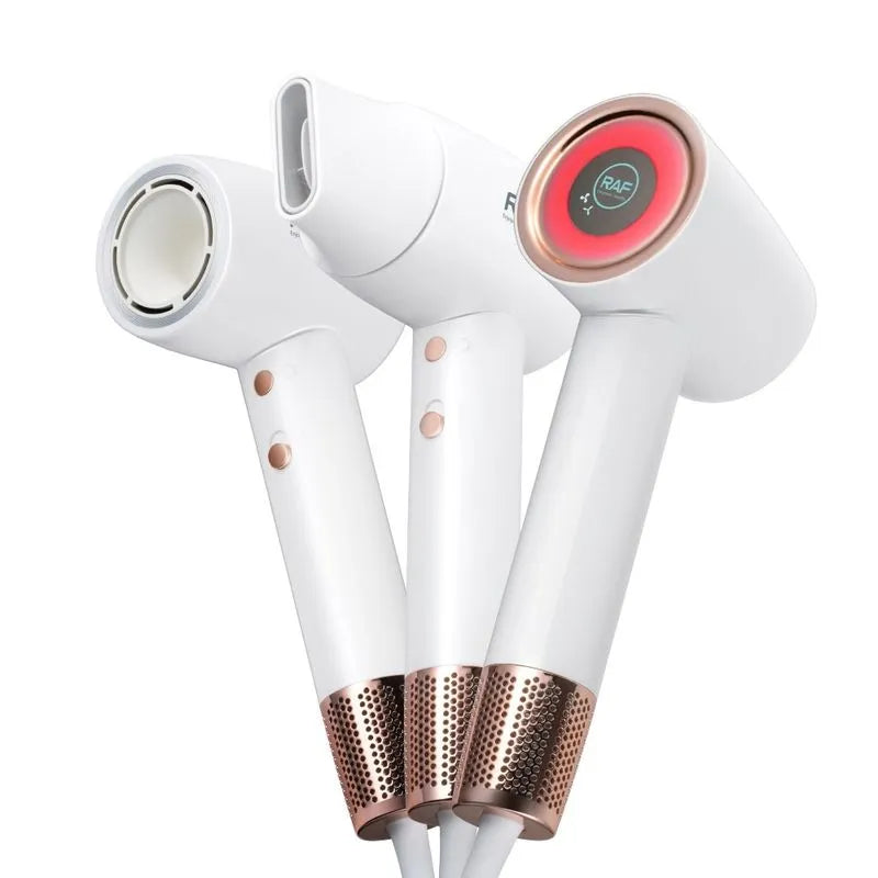 Uscator de par, RAF R423, 1600W, 2 viteze si 3 trepte de temperatura, 1 cap magnetic, alb