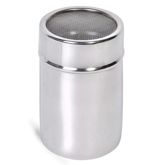 Set 2x Recipient metalic cu sita pentru zahar pudra