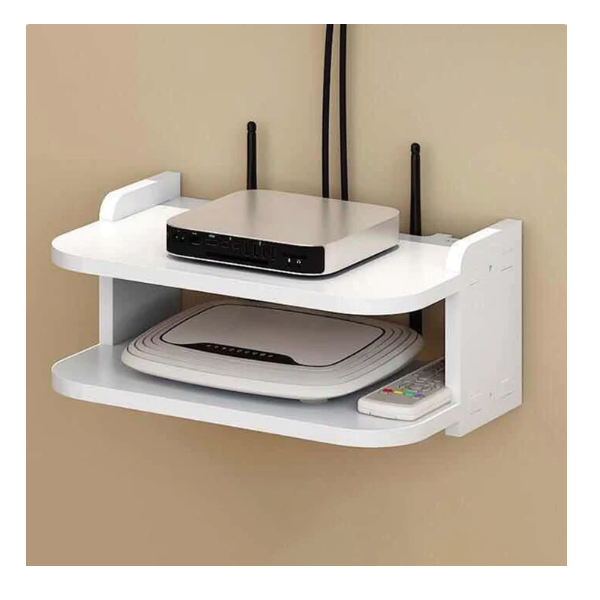 Raft de perete organizator pentru router si alte accesorii, 20 x 30 cm