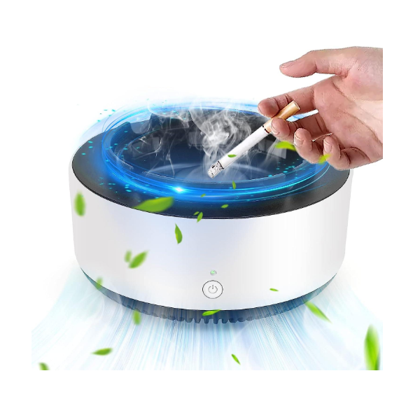 Scrumiera electrica, multifunctionala, portabila, cu ventilator si filtru antifum