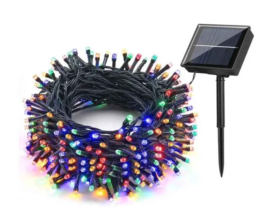 Sir solar 22 metri 200 LED, multicolor, alb rece, alb cald