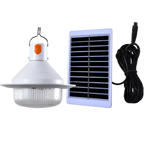 Bec solar pentru camping, portabil, cu prindere de carlig
