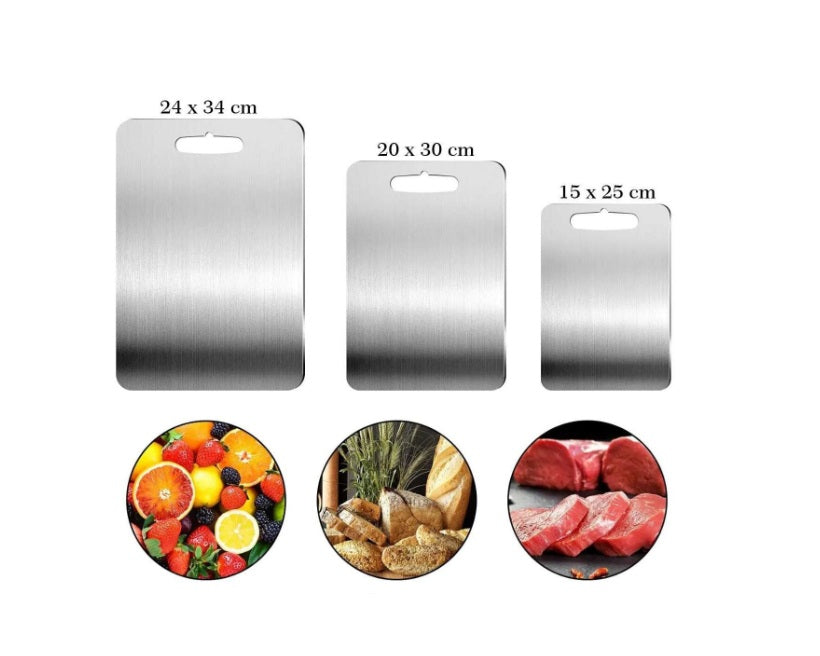 Set 3 tocatoare din otel inoxidabil 15x24, 20x30, 24x34 cm