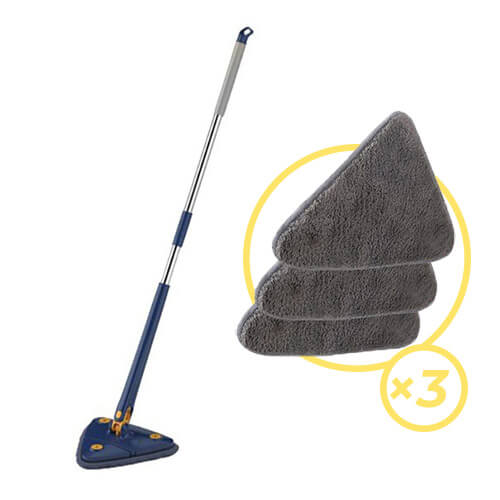 Mop inovativ CleanMaster, de mana triunghi + trei lavete cadou