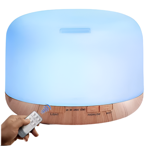 Difuzor aromaterapie Aroma Diffuser, 16 W, 300 ml, RGB, ultrasunete, telecomanda