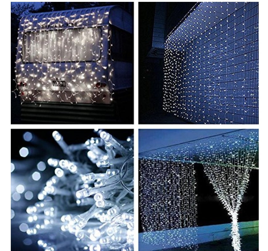 Instalatie sarbatori tip perdea - 9 m X 1 m, 320LED, diverse culori