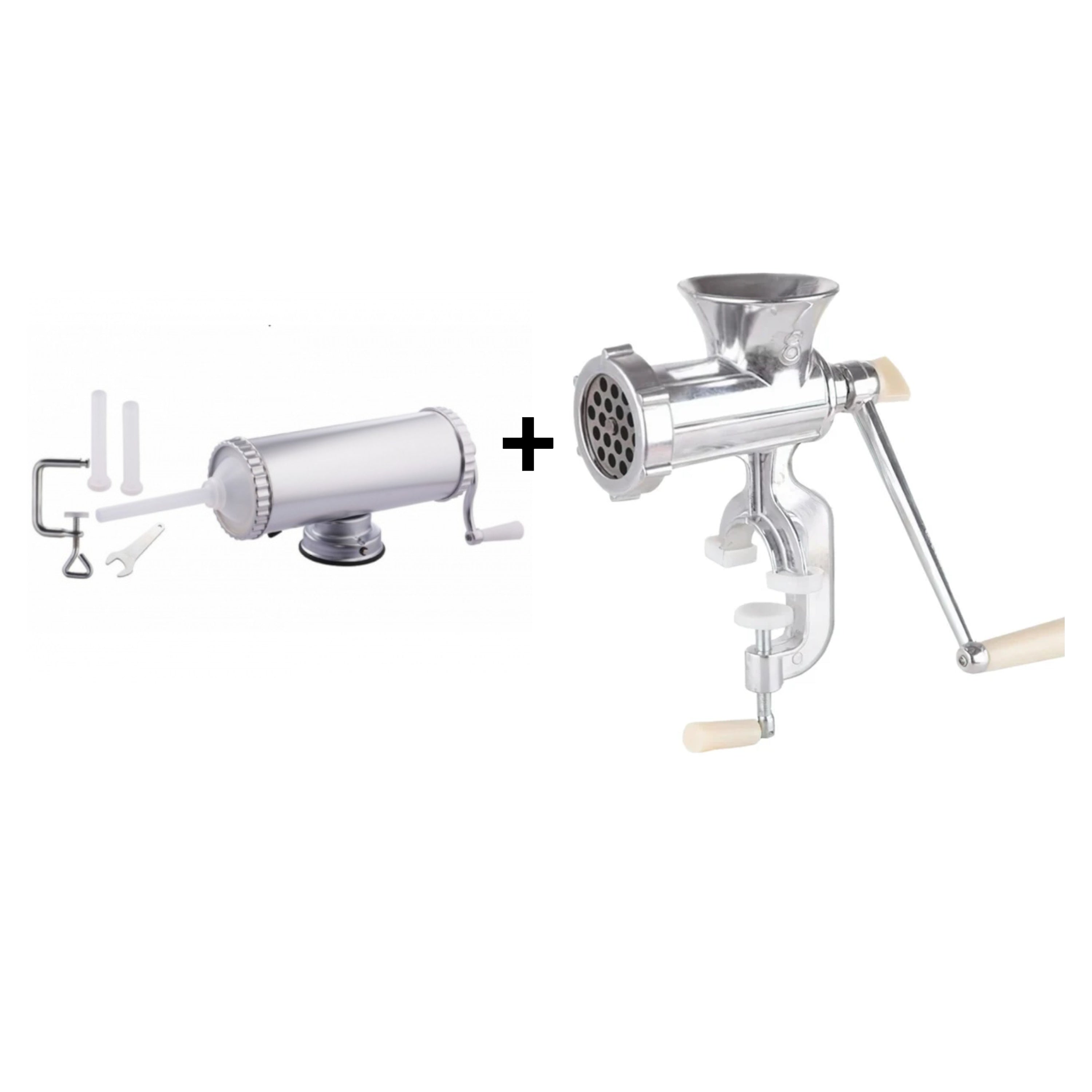 Masina de umplut carnati capacitate 2.5 kg + Masina manuala de tocat carne