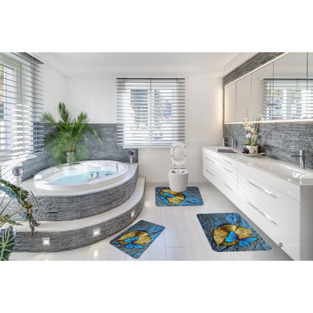 Set baie 3 piese Blue butterfly