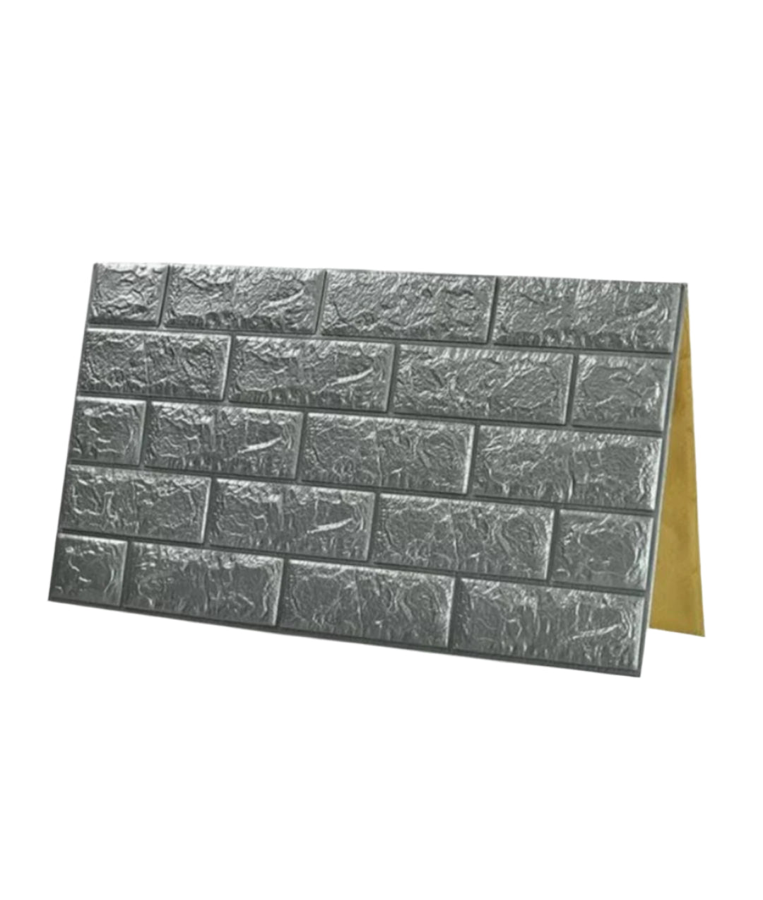 Set 10x Tapet adeziv  gri , 77 x 70 cm, spuma moale 3D