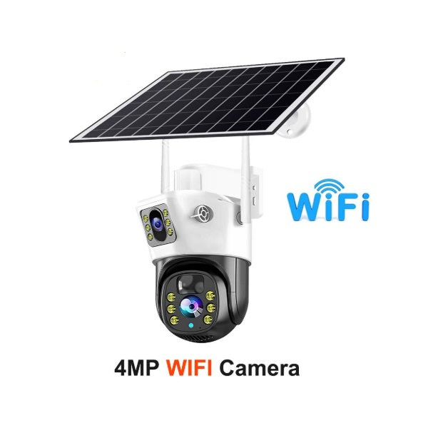 Camera supraveghere 4G V380, panou solar,  alarma, rotire, slot card, senzor miscare