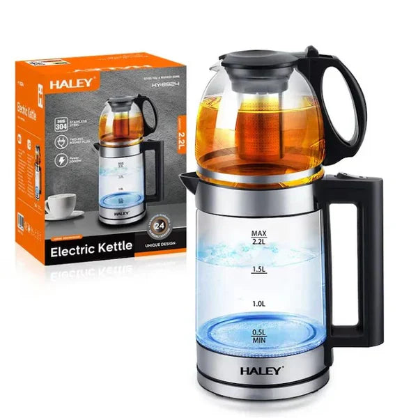 Set Fierbator Electric + Ceainic, capacitate 2.2L si 0.8L, Putere 1500W