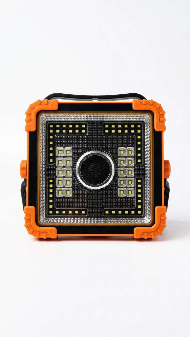 Proiector Solar LED Portabil cu Difuzor Bluetooth Integrat și Fixare Magnetică