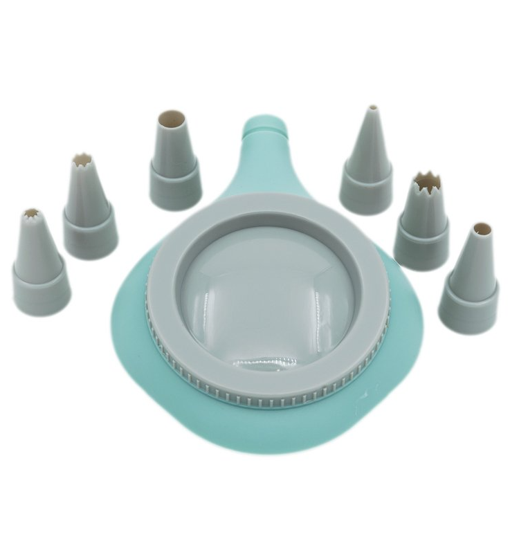 Dozator din silicon pentru decorat prajituri cu 6 duiuri
