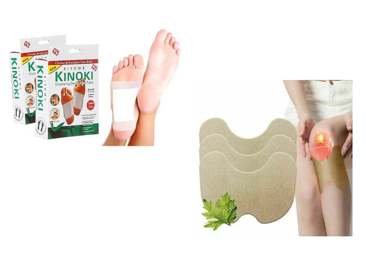 Set 50 plasturi terapeutici pentru ameliorarea durerilor + Set 50 plasturi pentru detoxifiere