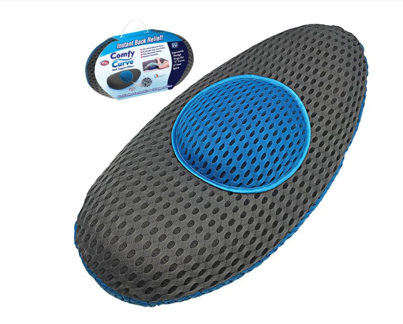 Perna ortopedica pentru spate, suport lombar, spuma cu memorie, ergonomica, 25x45cm