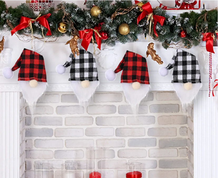 Set 5 ornamente de Craciun pentru sticle, pitic cu barba