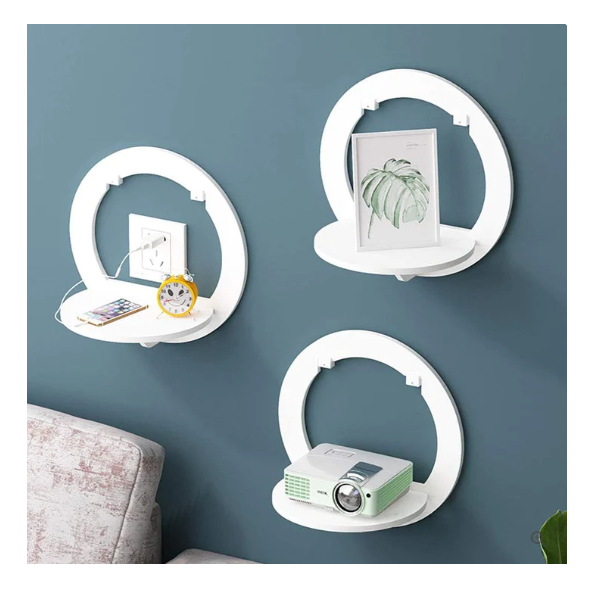 Set 3x Raft Decorativ Perete, Cerc , 29x29 cm