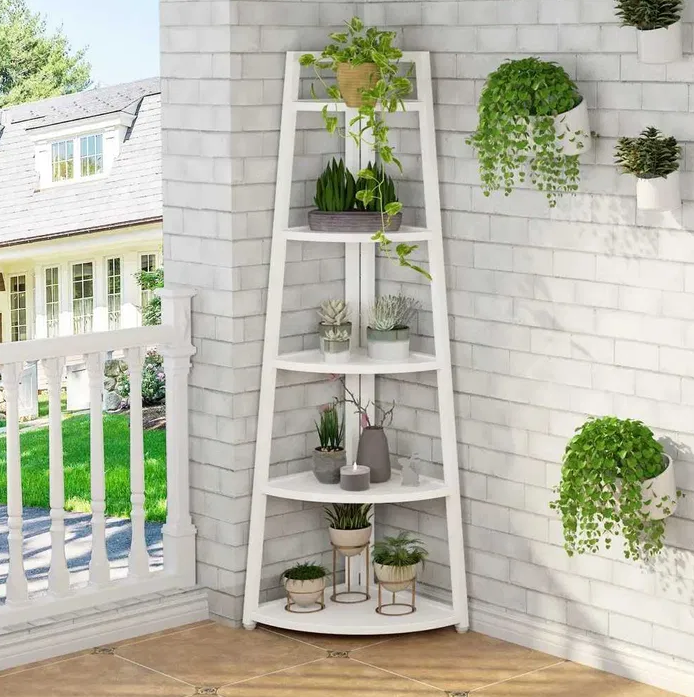 Raft De Colt Cu 5 Polite, Alb ,30 x 30 x 106cm