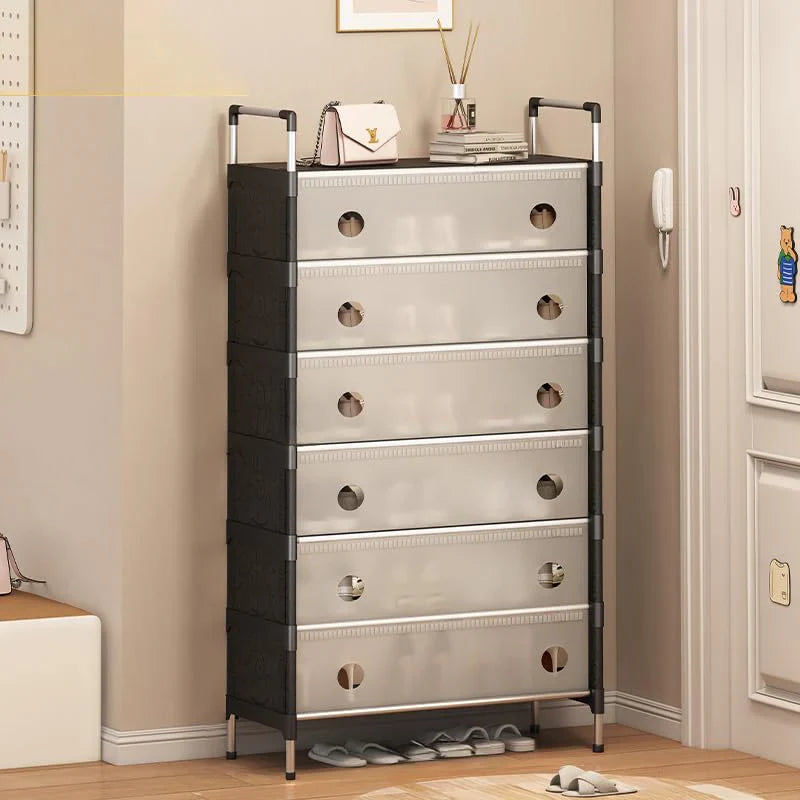 Raft pliabil pentru pantofi cu 6 etaje, design modern, stabil și multifuncțional