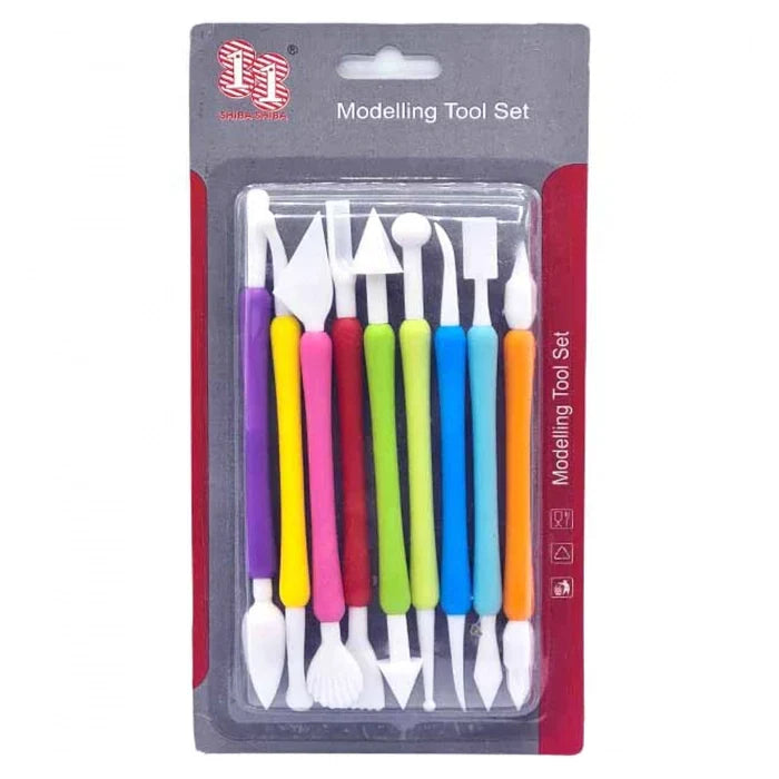 Set 9 unelte pentru modelare pasta cu capat dublu, plastic